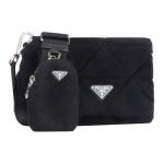 Сумка через плечо из ткани, женская черная PRADA - фото 2