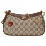 Сумка Gucci Ophidia GG Small, бежевый/коричневый - фото