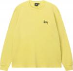 Лонгслив Stussy Basic Stock Long-Sleeve Thermal 'Yellow', желтый - фото 2