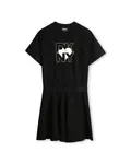 Платье для девочки с коротким рукавом DKNY, черный - фото