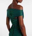 Бюстье-платье с баской и открытыми плечами Marmar Halim, Green - фото 6