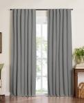Штора Harrow Solid Blackout Window Curtain Panel Elrene Home Fashions, Dark gray, 52x84 - фото