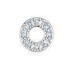 Серьга Tous Small Circle Single With Diamonds TOUS Grain, белое золото - фото 2