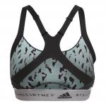 Бюстгальтер (WMNS) adidas by Stella McCartney TruePurpose Medium Support Printed Bra 'Teal Black' - фото 2