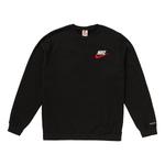 Толстовка fw18 x nike crewneck black crossover round neck pullover Supreme, черный - фото