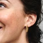 Серьги Pandora Moments Charm, золото - фото 3