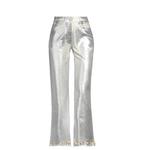 Джинсы Jacquemus Bootcut, серебристый - фото