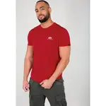 Рубашка с круглым вырезом Alpha Industries "BASIC T SMALL LOGO", цвет Speed Red - фото