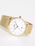 Золотые часы Limit с сеткой и белым циферблатом - фото 2