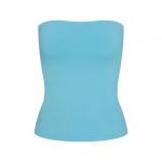 Топ SKIMS Cotton Jersey Tube, голубой - фото