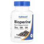 Nutricost, Bioperine, 10 мг, 120 капсул - фото