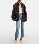 Кожаная куртка Chore Victoria Beckham, Ebony - фото 2