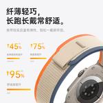 W&P Часы Strap Apple Compatibility Nylon Material 20cm, Orange with Beige - фото 3