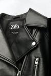 Куртка из искусственной кожи ZARA, черный - фото 2