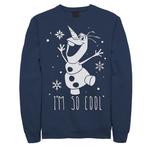 Мужской свитшот Frozen Olaf I'm So Cool Dancing Disney, синий - фото