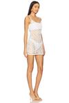 Мини-платье в стиле кроше Sunshine от Frankies Bikinis, white - фото 2