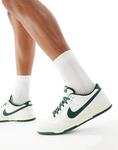 Кроссовки Nike Dunk Low Retro в бежево-зеленом цвете - фото 5