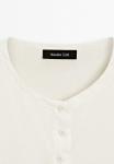 Топ Massimo Dutti SLEEVELESS ROUND BUTTONED NECK, White - фото 7