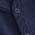 Кардиган H&M Fine-knit Cotton, темно-синий - фото 4
