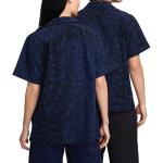 Рубашка print bowler short sleeve button-down skate shirt asia sizing 'midnight navy' Nike, синий - фото 2