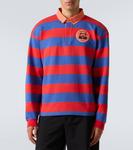 Полосатая хлопковая поло Bode, Red Blue - фото 3