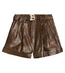 Шорты ламе Balmain, золотой - фото