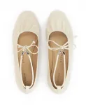 Балетки кремового цвета с бантиками Kazar Studio, бежевый - фото 4