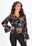 Блуза faina Blouse, Navy Multicolor/Dark Blue - фото