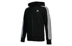 Куртка adidas Essentials 3-Stripes Fleece Hoodie - Black, черный - фото 2
