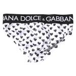 Брифы White Heart Printed Regular Brief Underwear Dolce & Gabbana, белый - фото 4