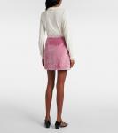 Мини-юбка из овчины Prada, Begonia - фото 3