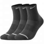 Унисекс носки Mid Calf WARRIOR, 3 pack (черный, белый, серый) - фото 2