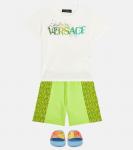 Шорты из хлопкового джерси Versace Allover Versace, зеленый - фото 2