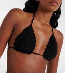 Вязаный хлопковый топ-бикини Anna Kosturova, Black - фото 4