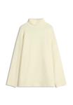 Джемпер Bershka OVERSIZED HIGH-NECK, Beige - фото 4