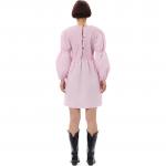GANNI SS24 платье с длинными рукавами женское Bleached Mauve - фото 5