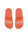 BOSS Kidswear шлепанцы с логотипом, оранжевый - фото 5