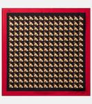 Шелковый шарф Petit Charles Valentino, Nero/Beige/Rosso - фото