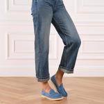 Блейк лоферстил кремовый Stuart Weitzman, синий - фото 2