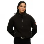 Толстовка Superdry Active half zip, черный - фото