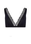 Мягкий бюстгальтер с чашками из хлопкового кружева HANRO, черный - фото