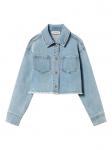 Джинсовая куртка-рубашка TWINSET Kids, синий - фото
