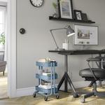 Тележка IKEA, 28x38x61 см, серо-голубой - фото 3