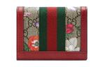 GUCCI Кошелек Ophidia Canvas With Leather, картхолдер женский Ebony/Red/Multicolor - фото 8