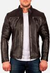 Куртка Reichstadt Leather jacket, Schwarz/Black - фото