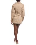 JL LUXE Собранное мини-платье, бежевый - фото 2