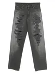 Джинсы с эффектом потертости MM6 Maison Margiela, серый - фото