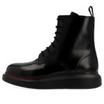 Кроссовки glossed-leather platform ankle boot 'black red' Alexander Mcqueen, черный - фото