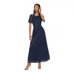 Платье Vila Femma short sleeve long, синий - фото 5