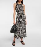 Платье миди из крепа с принтом Velvet, черный - фото 2